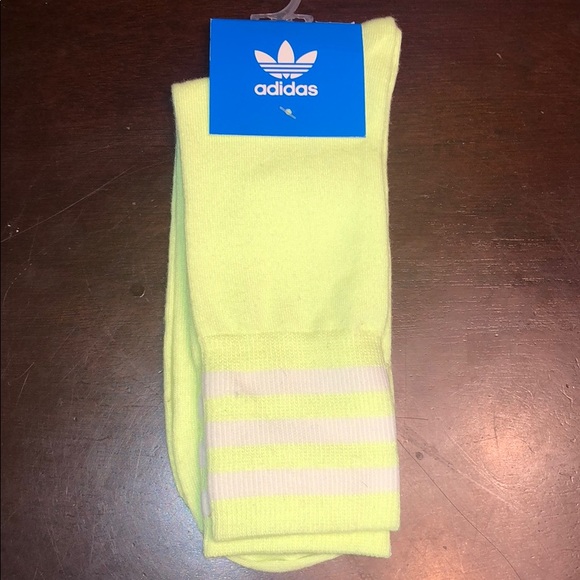 adidas Other - Adidas neon yellow crew socks- NWT